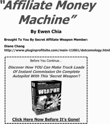 Product picture Affiliate Money Machine - Ewen Chia