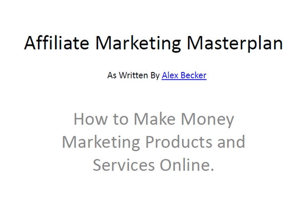 Product picture Affiliate Marketing Masterplan