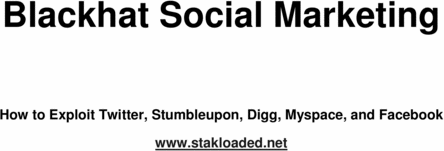 Product picture Blackhat Social Marketing